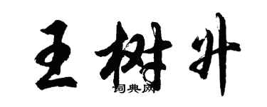 胡问遂王树升行书个性签名怎么写