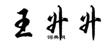 胡问遂王升升行书个性签名怎么写