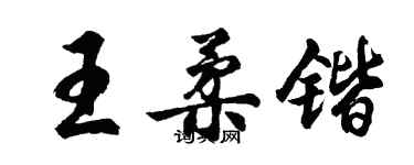 胡问遂王柔锴行书个性签名怎么写