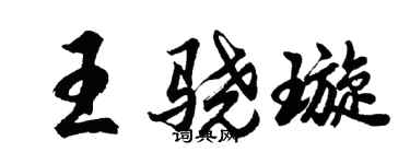 胡问遂王骁璇行书个性签名怎么写