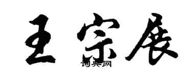 胡问遂王宗展行书个性签名怎么写