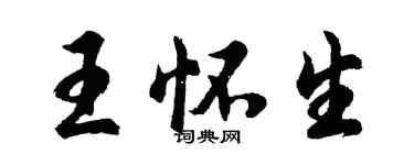 胡问遂王怀生行书个性签名怎么写