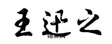 胡问遂王迅之行书个性签名怎么写