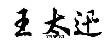 胡问遂王太迅行书个性签名怎么写