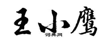 胡问遂王小鹰行书个性签名怎么写