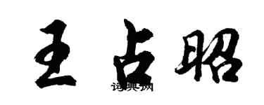 胡问遂王占昭行书个性签名怎么写