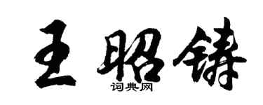 胡问遂王昭铸行书个性签名怎么写