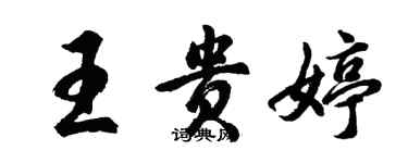 胡问遂王贵婷行书个性签名怎么写