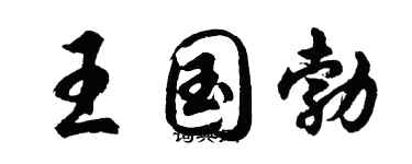 胡问遂王国勃行书个性签名怎么写