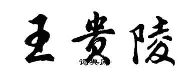 胡问遂王贵陵行书个性签名怎么写