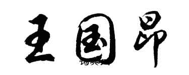 胡问遂王国昂行书个性签名怎么写