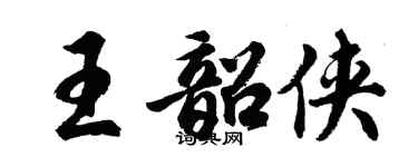 胡问遂王韶侠行书个性签名怎么写