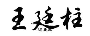 胡问遂王廷柱行书个性签名怎么写