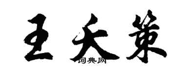 胡问遂王夭策行书个性签名怎么写