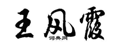 胡问遂王风霞行书个性签名怎么写
