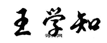 胡问遂王学知行书个性签名怎么写