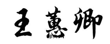 胡问遂王蕙卿行书个性签名怎么写