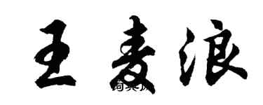 胡问遂王麦浪行书个性签名怎么写