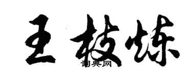 胡问遂王枝炼行书个性签名怎么写