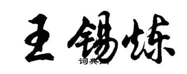 胡问遂王锡炼行书个性签名怎么写