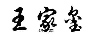胡问遂王家玺行书个性签名怎么写