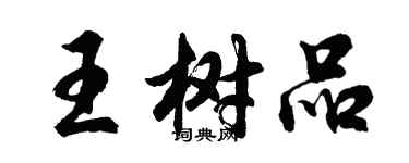 胡问遂王树品行书个性签名怎么写