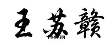 胡问遂王苏赣行书个性签名怎么写