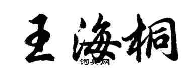 胡问遂王海桐行书个性签名怎么写