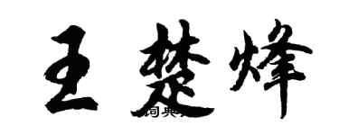胡问遂王楚烽行书个性签名怎么写