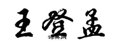 胡问遂王登孟行书个性签名怎么写