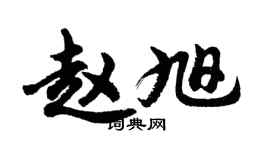胡问遂赵旭行书个性签名怎么写