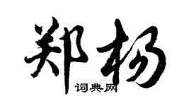 胡问遂郑杨行书个性签名怎么写