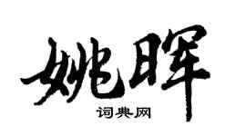 胡问遂姚晖行书个性签名怎么写