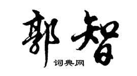 胡问遂郭智行书个性签名怎么写