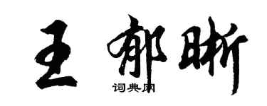 胡问遂王郁晰行书个性签名怎么写