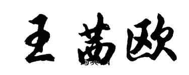 胡问遂王茜欧行书个性签名怎么写