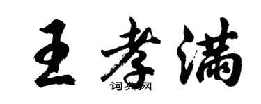 胡问遂王孝满行书个性签名怎么写