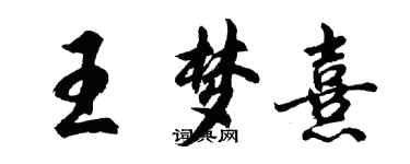 胡问遂王梦熹行书个性签名怎么写