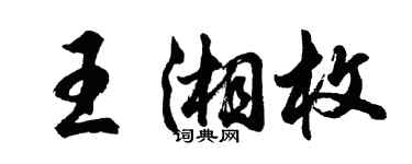 胡问遂王湘枚行书个性签名怎么写