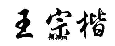 胡问遂王宗楷行书个性签名怎么写