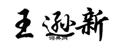 胡问遂王逊新行书个性签名怎么写