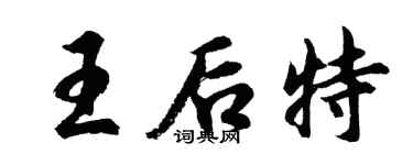 胡问遂王后特行书个性签名怎么写