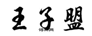 胡问遂王子盟行书个性签名怎么写