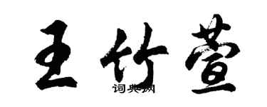 胡问遂王竹萱行书个性签名怎么写