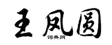 胡问遂王凤圆行书个性签名怎么写