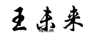 胡问遂王未来行书个性签名怎么写
