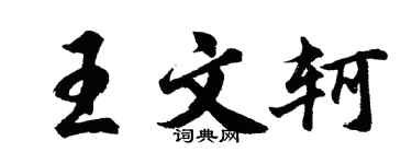 胡问遂王文轲行书个性签名怎么写