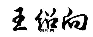 胡问遂王绍向行书个性签名怎么写