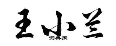 胡问遂王小兰行书个性签名怎么写