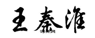 胡问遂王秦淮行书个性签名怎么写